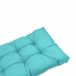 Set Cuscini Trapuntati 50x50 Blu Caraibi - Spesso 15cm & Morbido (Seduta + Schienale)