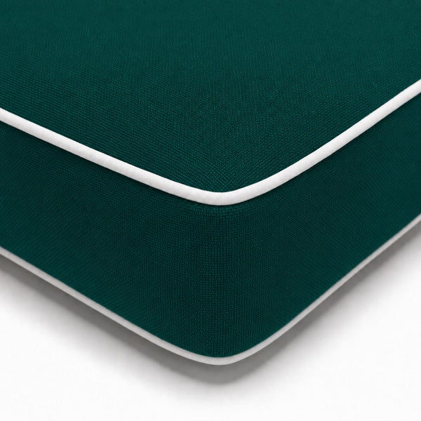 Materassino Premium Lettino 190x60 Verde Smeraldo - Spessore 10cm & Poggiatesta (Sfoderabile)