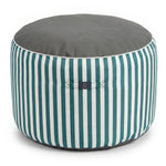 Pouf Rond Rayure Vert - autre angle