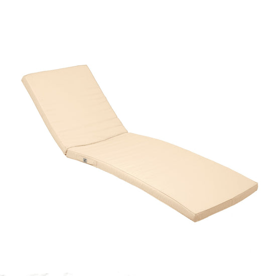 Coussin Bain de Soleil - Matelas pour Transat Dehoussable- 185x60x5cm - Beige - Deco-arts.fr