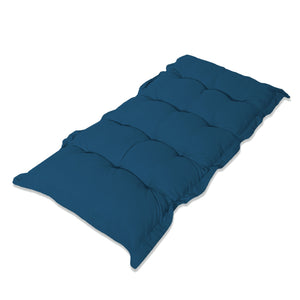 Cuscino Trapuntato per Panca e Pavimento 120x60 Blu Petrolio - Spesso 10cm (Versatile)