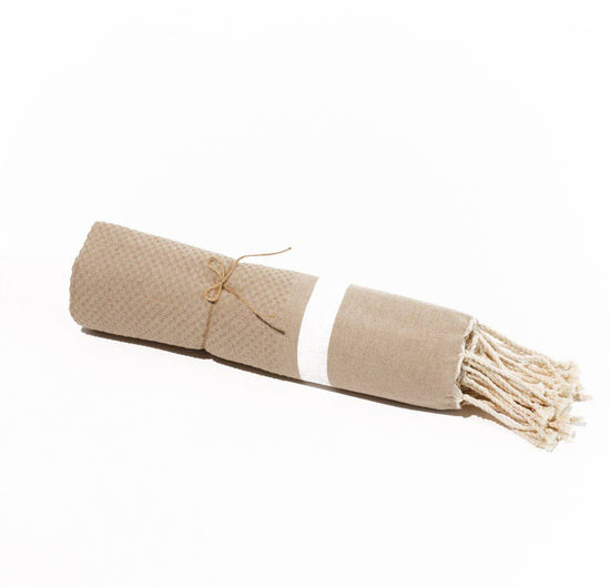 Fouta en coton tissage nid d&