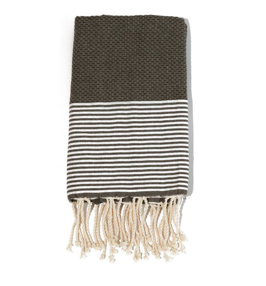 Fouta en coton tissage nid d&