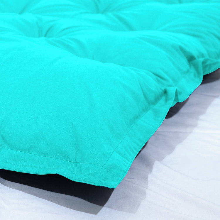 Futon XXL - Matelas de sol 195x100cm - Bleu caraibes - Deco-arts.fr