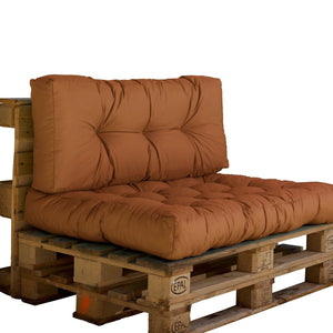Set Cuscini Pallet 120x80 Ruggine - Impermeabile & Spesso 15cm