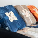 Plaid Sherpa Flanelle 480GSM 200x240 Terracotta DECO ARTS - Deco-arts.fr
