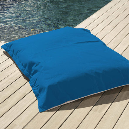 Fodera Pouf Galleggiante XXL 180x140 Blu Petrolio - (Fodera da Riempire - Spécial Piscina)