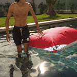 Housse pour Pouf Géant XXL 180x140cm Flottant pour Piscine - Rouge piment - Deco-arts.fr