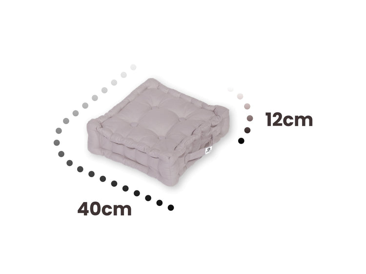 Coussin de sol lot de 2 - 40 x 40 cm Gris Galet - Deco-arts.fr