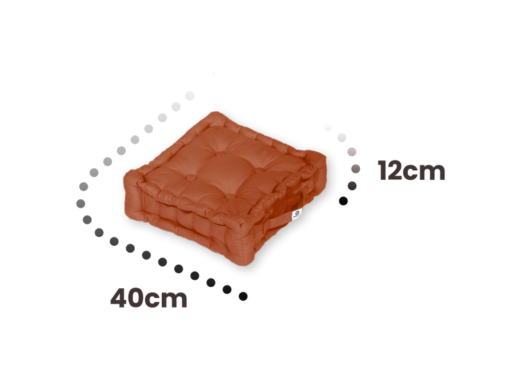 Coussin de sol lot de 2 - 40 x 40 cm Terracotta - Deco-arts.fr