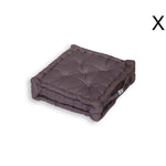 Coussin de sol lot de 2 - 50 x 50 cm Gris Carbone - Deco-arts.fr