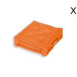Coussin de sol lot de 2 - 50 x 50 cm Orange - Deco-arts.fr