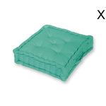 Coussin de sol lot de 2 - 60 x 60 cm Bleu Caraibes - Deco-arts.fr