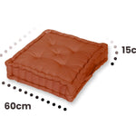 Coussin de sol lot de 2 (60 x H15 cm) Terracotta - Deco-arts.fr