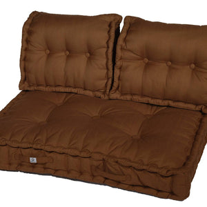 Set Cuscini Pallet Europa 120x80 Ruggine - Seduta XXL Spessa 20cm (1 Seduta + 2 Schienali)