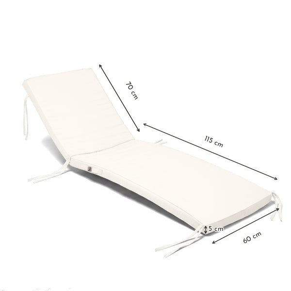 Dimensioni del materassino: 185 x 60 cm (schienale 70 cm, seduta 115 cm), spessore 5 cm