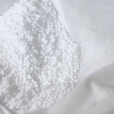 Pouf flottant géant XXL 170x90 cm, beige, pour piscine, matelas hamac à billes, intérieur extérieur, confort adulte.