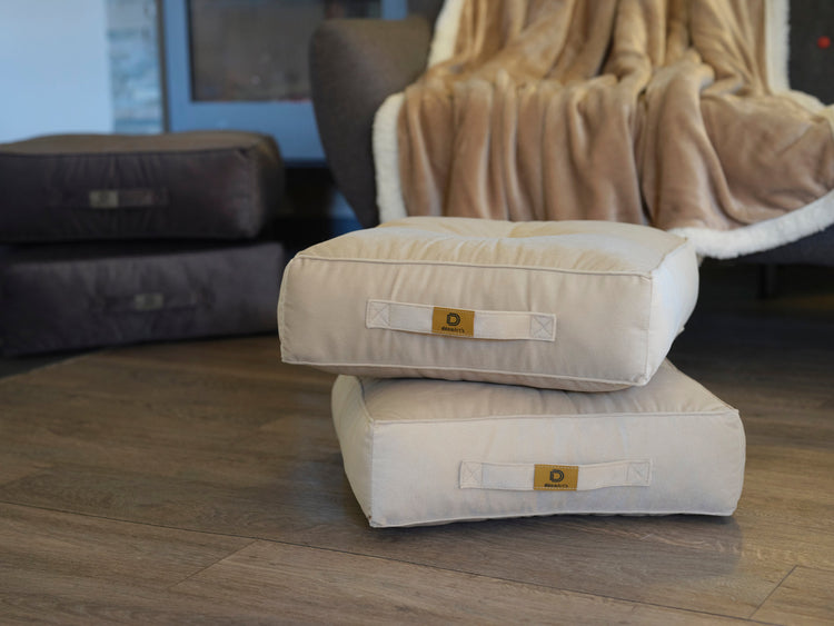Set di 2 pouf in velluto - Comfort ed eleganza in 4 colori