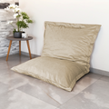 Pouf Cuscino Gigante XL 150x100 Crema - Velluto e Schiuma (Lusso e Comfort)