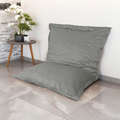 Pouf Cuscino Gigante XL 150x100 Grigio Chiaro - Velluto e Schiuma (Lusso e Comfort)