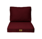 Coussins pour fauteuil effet lin déhoussable 60x60cm prune - Deco-arts.fr