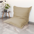 Pouf Cuscino Gigante XL 150x100 Beige - Effetto Lino e Schiuma (Salotto Chic)