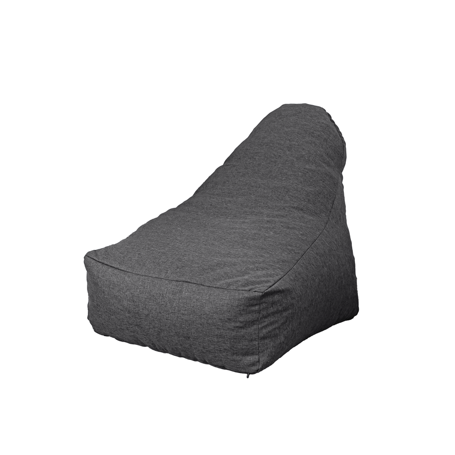 Poltrona Pouf XXL 120x90 Grigio Chiné, tessuto effetto lino