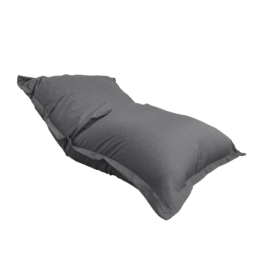 Pouf Gigante XXL 190x155 Grigio Chiné, imbottitura in fiocchi di schiuma