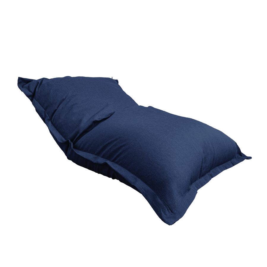 Pouf Gigante XXL 190x155 Blu Indaco, imbottitura in fiocchi di schiuma
