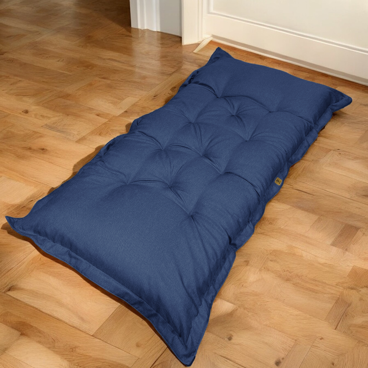Futon XXL effetto lino - Materasso da terra effetto lino
