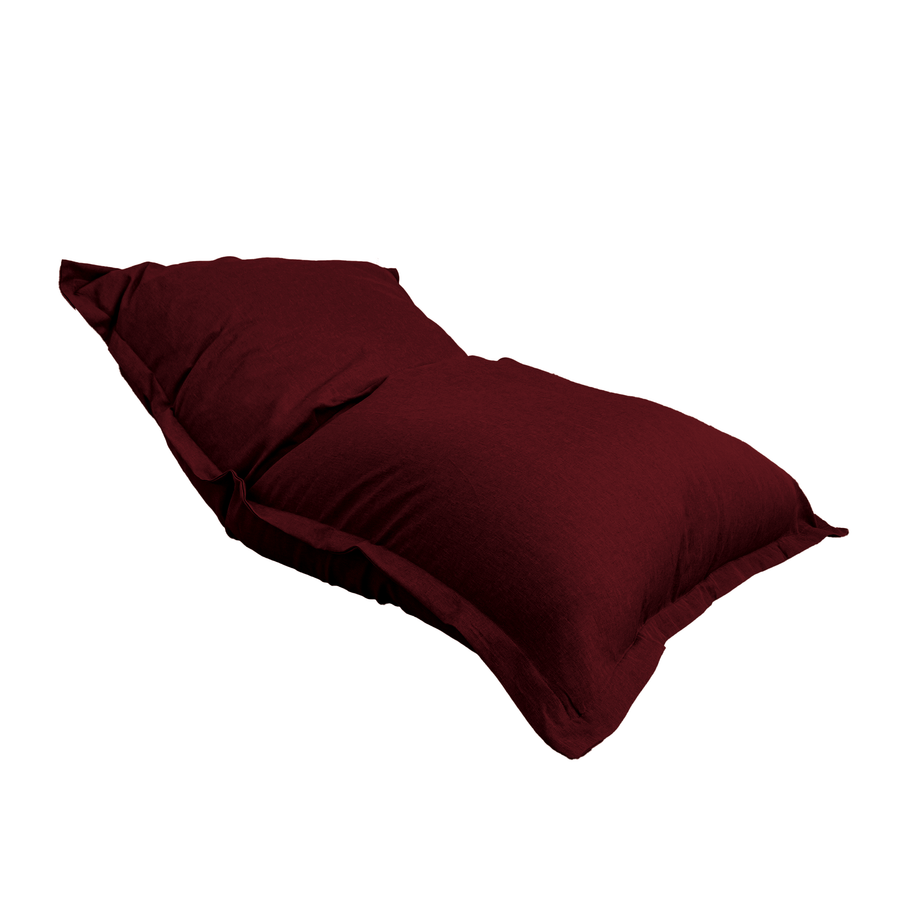 Pouf Gigante XXL 190x155 Prugna, imbottitura in fiocchi di schiuma