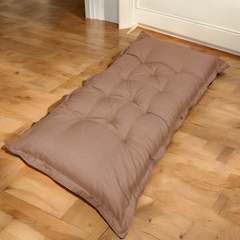 Futon XXL effetto lino materasso da terra 195x100cm - marrone