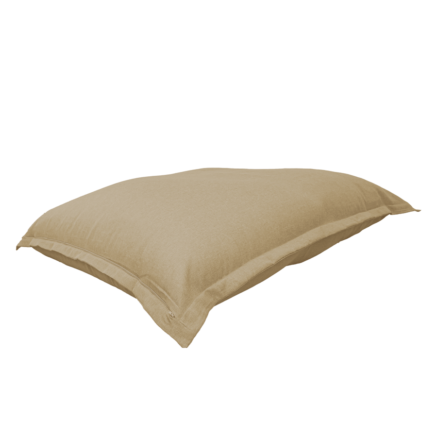 Pouf Gigante XXL 190x155 Beige, tessuto effetto lino