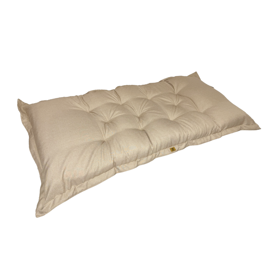 Futon da Pavimento XXL Effetto Lino 195x100 Beige – foto 6