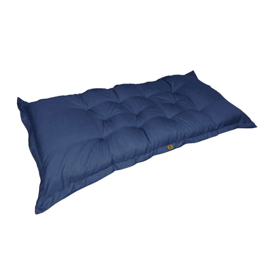 Futon da Pavimento XXL Effetto Lino 195x100 Blu Indaco – foto 6