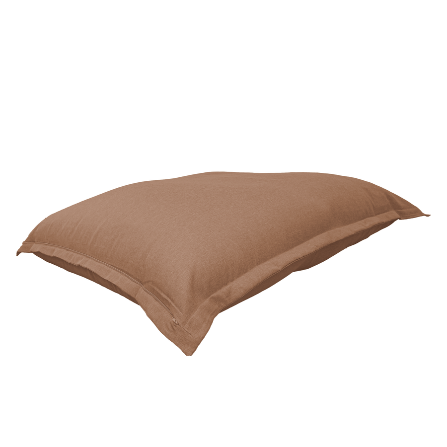Pouf Gigante XXL 190x155 Marron, tessuto effetto lino