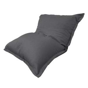 Pouf Gigante XXL 190x155 Grigio Chiné - Effetto Lino e Schiuma (Divano da Pavimento Design)