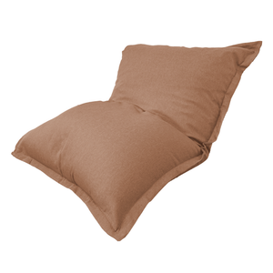 Pouf Gigante XXL 190x155 Marron - Effetto Lino e Schiuma (Divano da Pavimento Design)