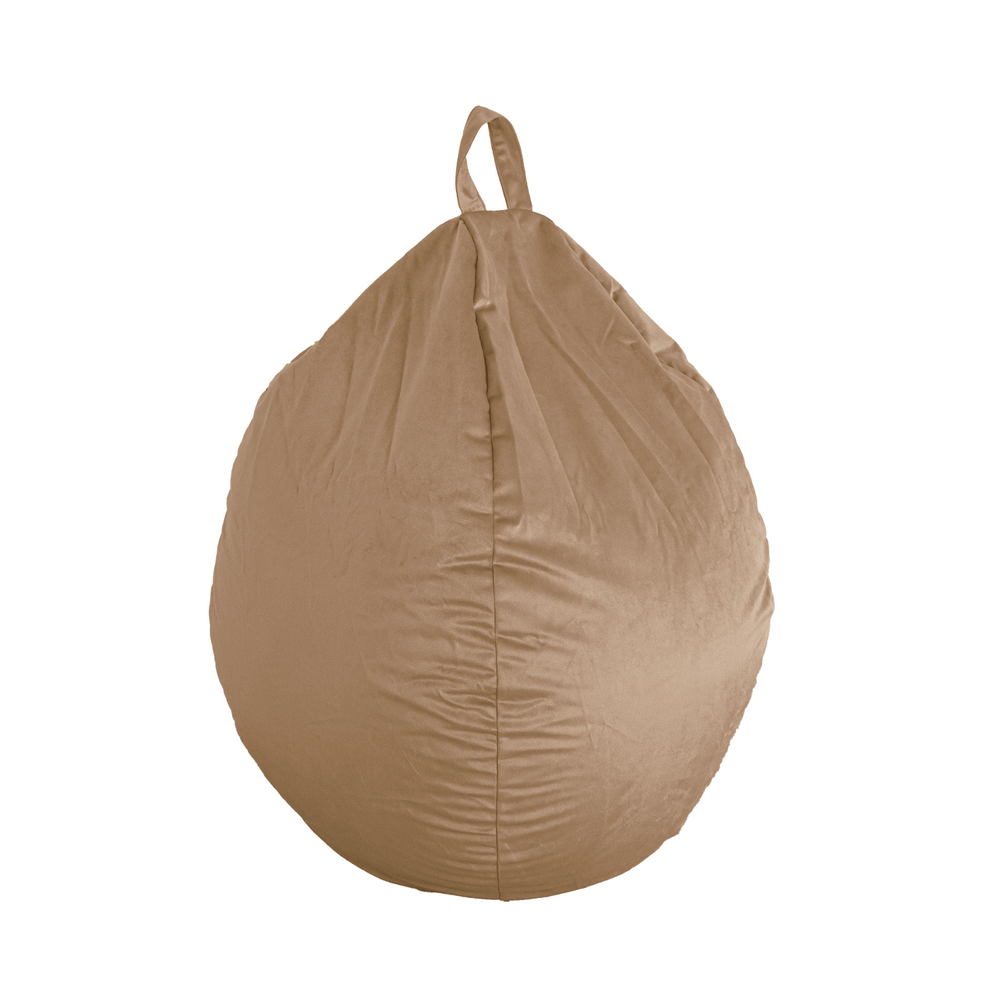 Pouf poire XL d'intérieur en tissu velours, tessuto in velluto