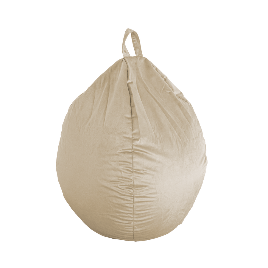 Pouf poire XL d'intérieur en tissu velours, tessuto in velluto