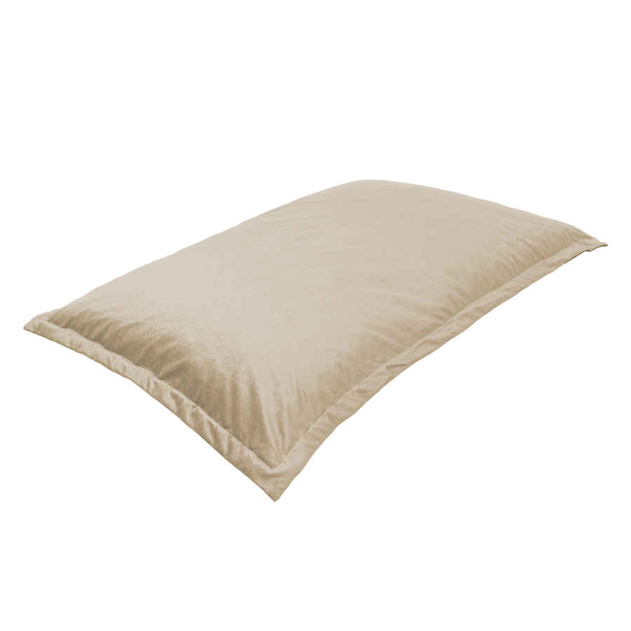 Pouf Cuscino Gigante XL 150x100 Crema, imbottitura in fiocchi di schiuma