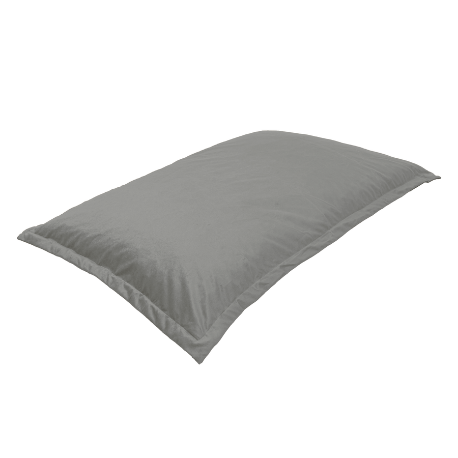 Pouf Cuscino Gigante XL 150x100 Grigio Chiaro, imbottitura in fiocchi di schiuma