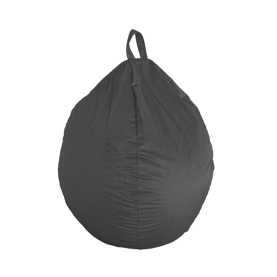 Pouf poire XL d'intérieur en tissu velours, tessuto in velluto