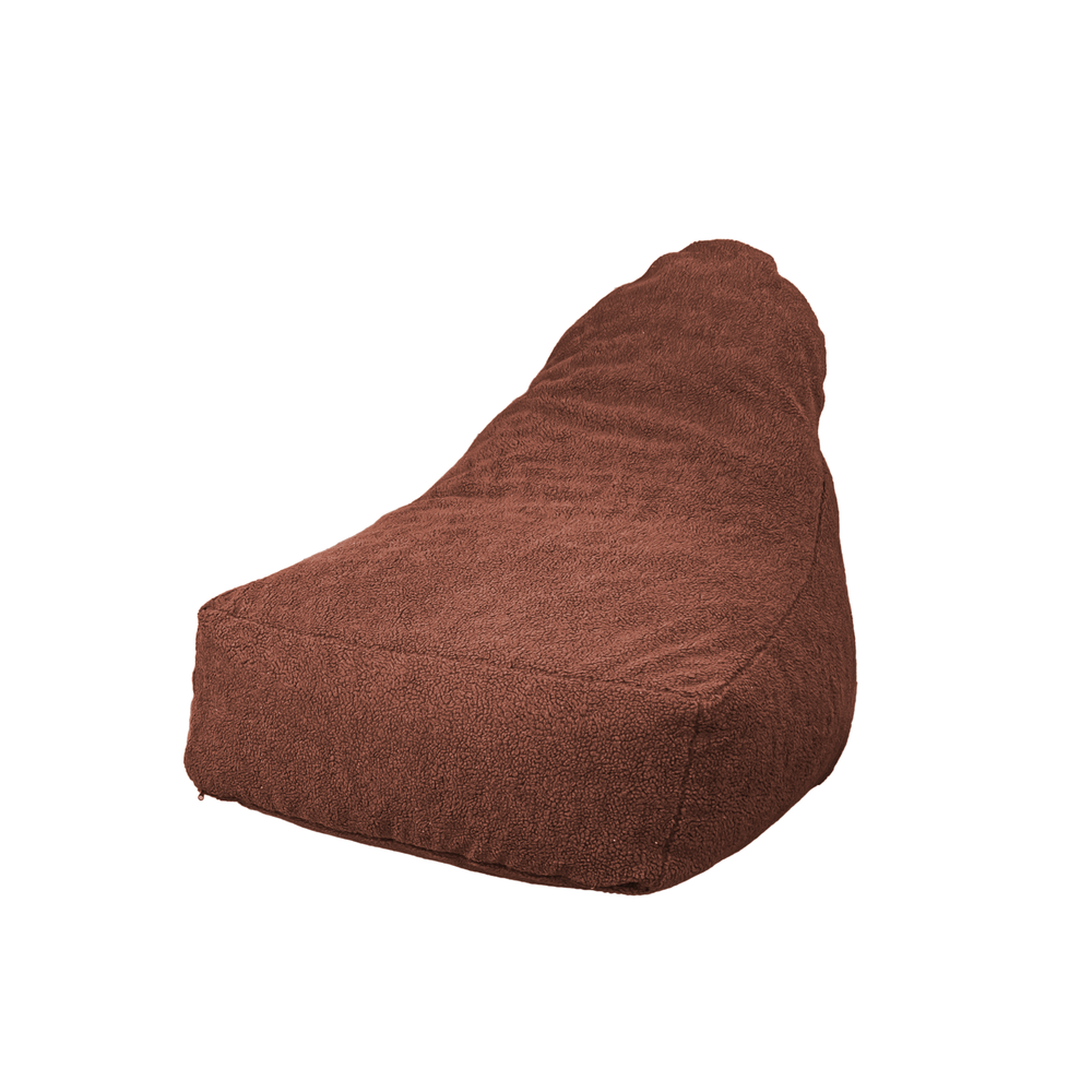 Poltrona Pouf XXL 120x90 Terracotta, tessuto sherpa