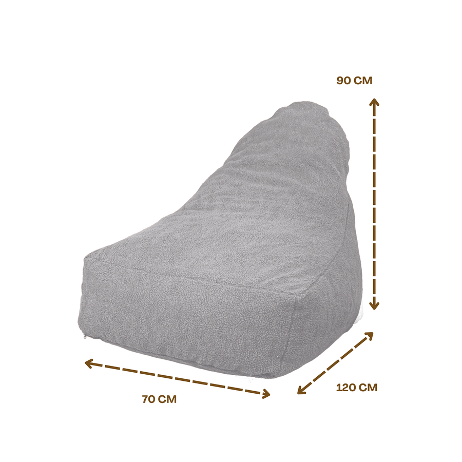 Poltrona Pouf XXL 120x90 Grigio Chiaro – foto 7