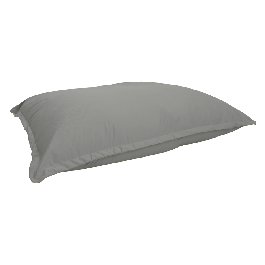 Pouf Gigante XXL 190x155 Grigio Chiaro, tessuto in velluto