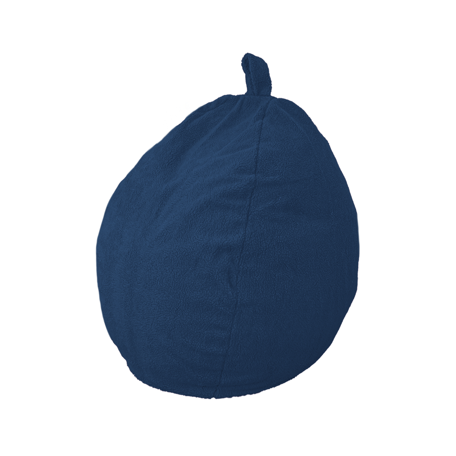 Pouf poire XL d'intérieur en tissu sherpa, tessuto sherpa