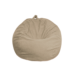 Pouf poire Géant XXL d'intérieur en tissu sherpa - 120x150 cm - Beige - Deco-arts.fr