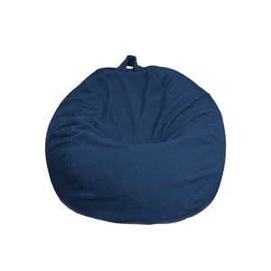 Pouf a Pera Gigante XXL 120x150 Blu Petrolio - Tessuto Sherpa e Schiuma (Cocon Ultime)