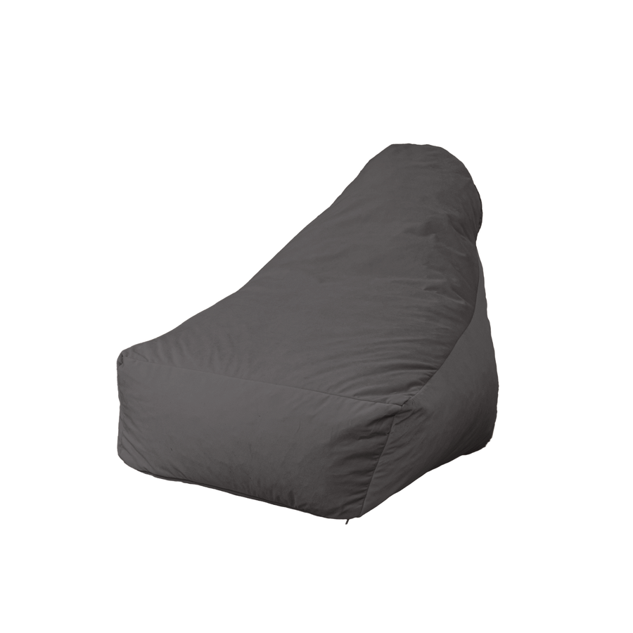 Poltrona Pouf XXL 120x90 Grigio Scuro, tessuto in velluto